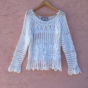 Tiara International Crocheted Top